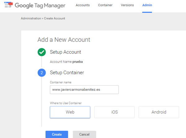 crear contenedor tag manager crear contenedor tag manager