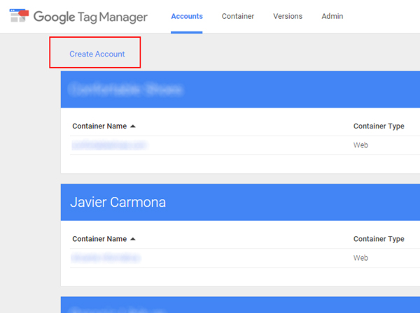 cuenta google tag manager