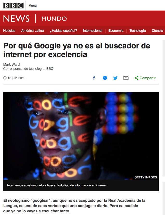 Por qué Google ya no es el buscador por excelencia google buscador rey