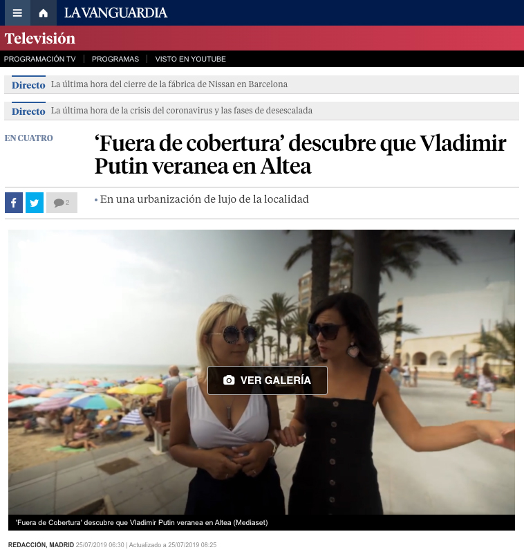 Putin veranea en Alicante