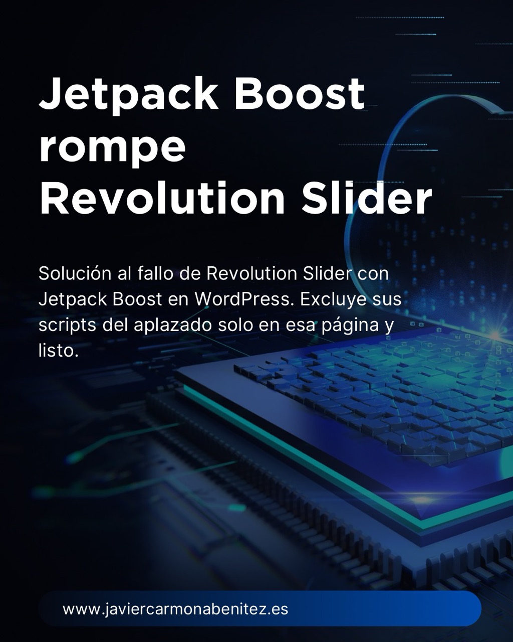 Jetpack Boost rompe Revolution Slider y cómo arreglarlo